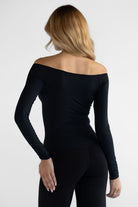 Bamboo Off Shoulder Long Sleeve - Black (COMING SOON) - LEELO ACTIVE