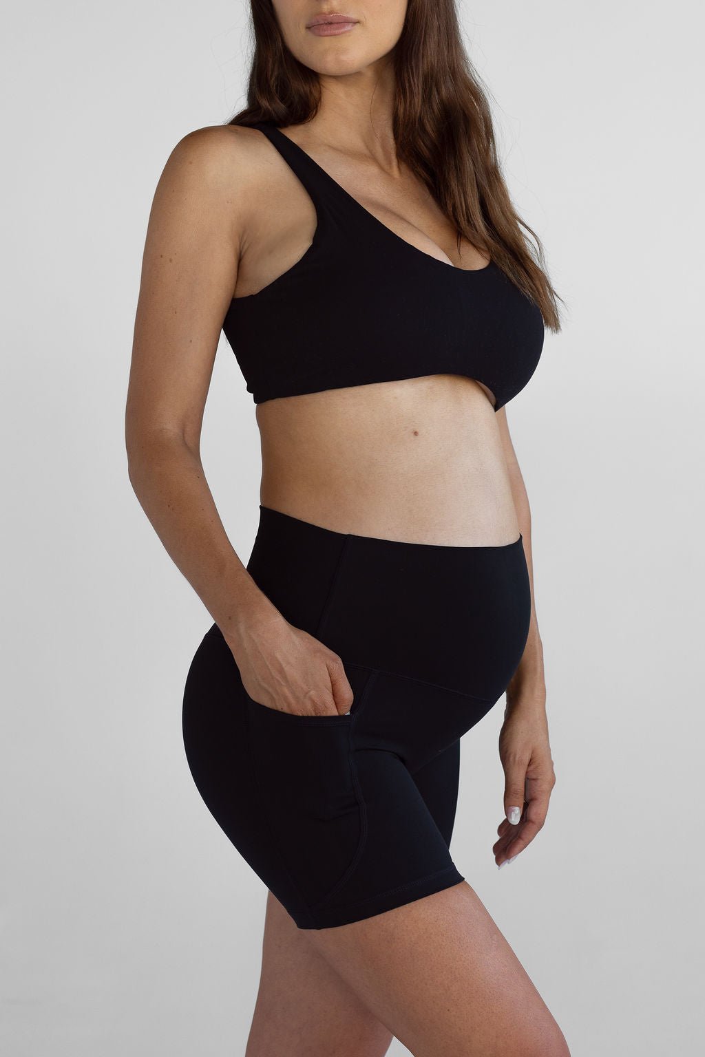 Black Pocket Bike Shorts - LEELO ACTIVE