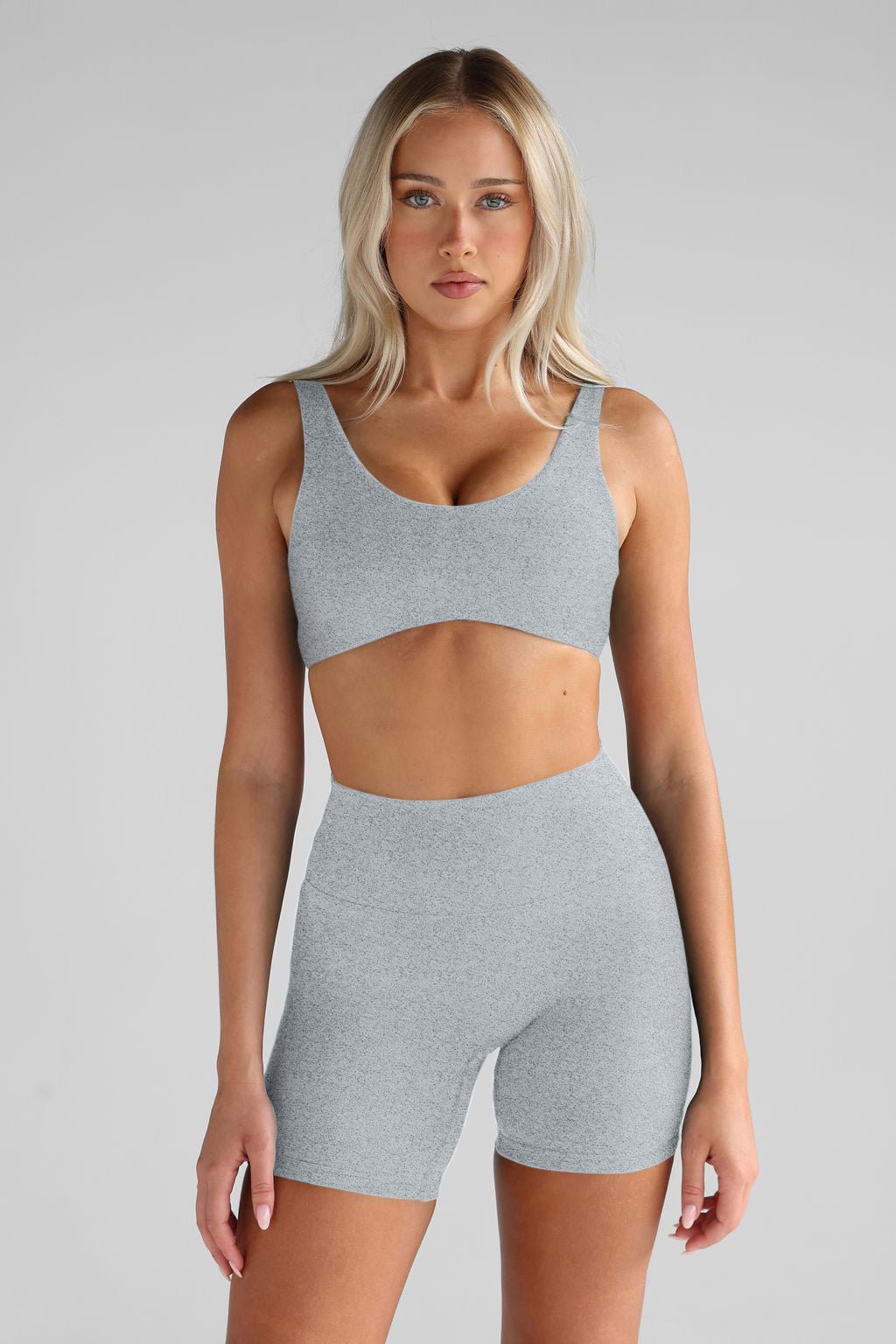 Classic Essentials Crop - Marl Grey - LEELO ACTIVE