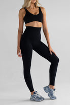 Classic Extra High Waist Full Length Leggings - Black - LEELO ACTIVE