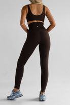Classic Extra High Waist Full Length Leggings - Cocoa Bean - LEELO ACTIVE
