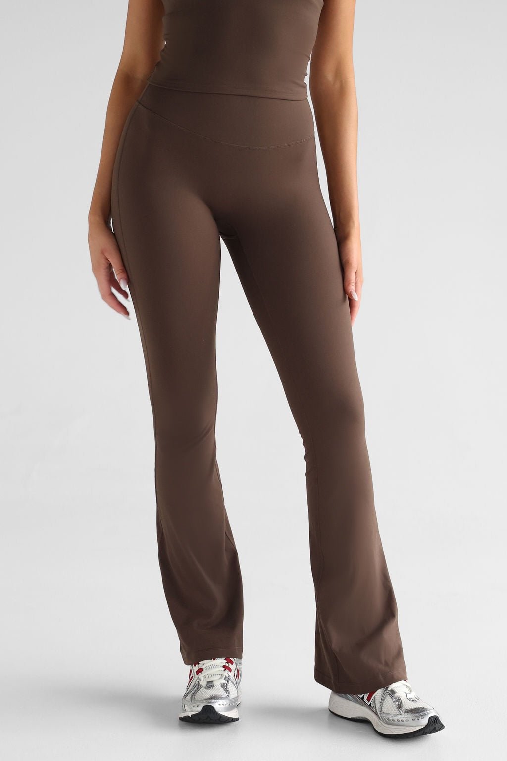 Classic Flare Leggings - Cocoa Bean - LEELO ACTIVE