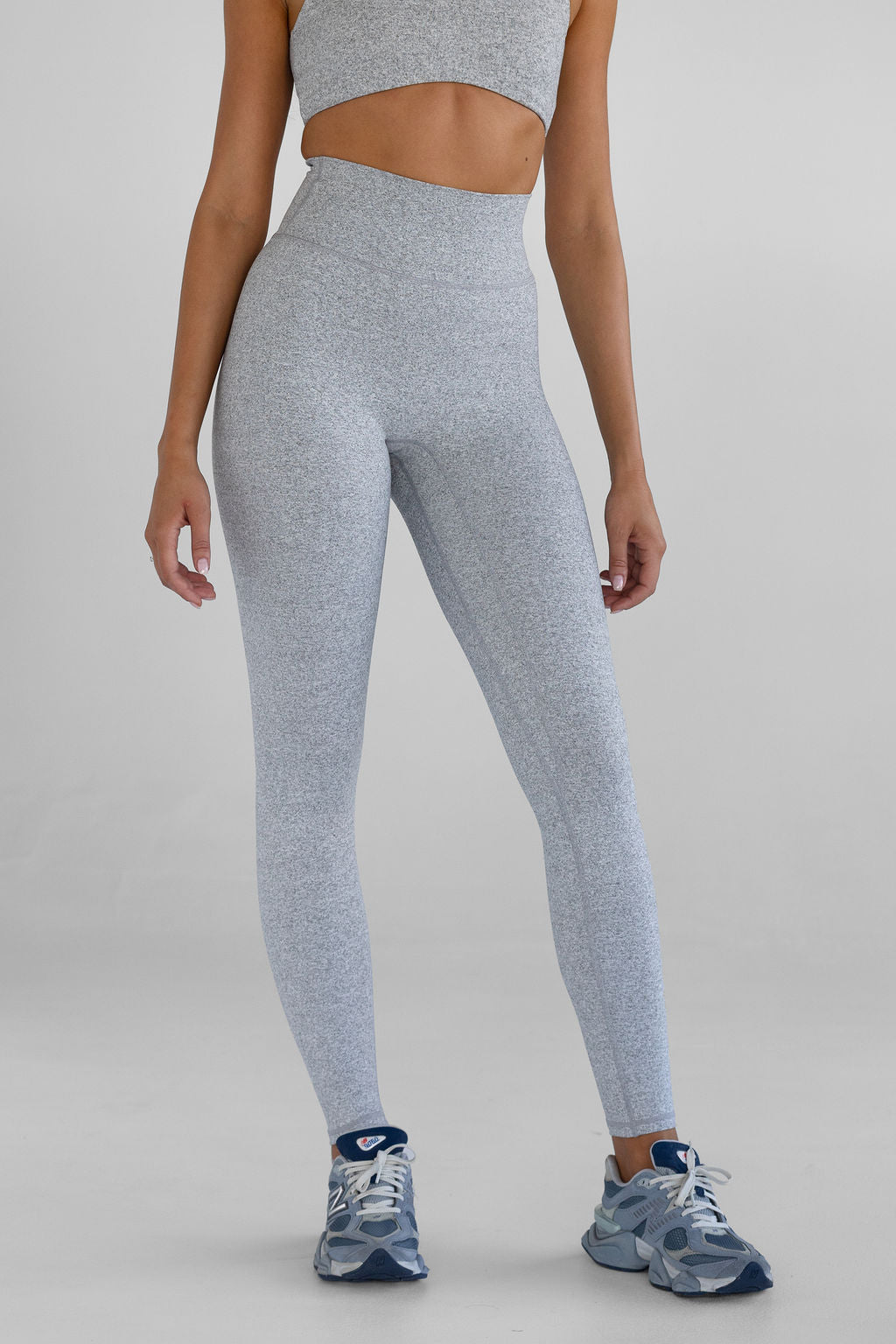 Classic Full Length Leggings - Marl Grey - LEELO ACTIVE