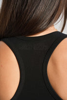 Cotton Racer Tank - Black - LEELO ACTIVE