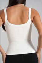 Cotton Scoop Tank - White - LEELO ACTIVE