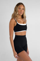 Double Layer Crop - Black - LEELO ACTIVE