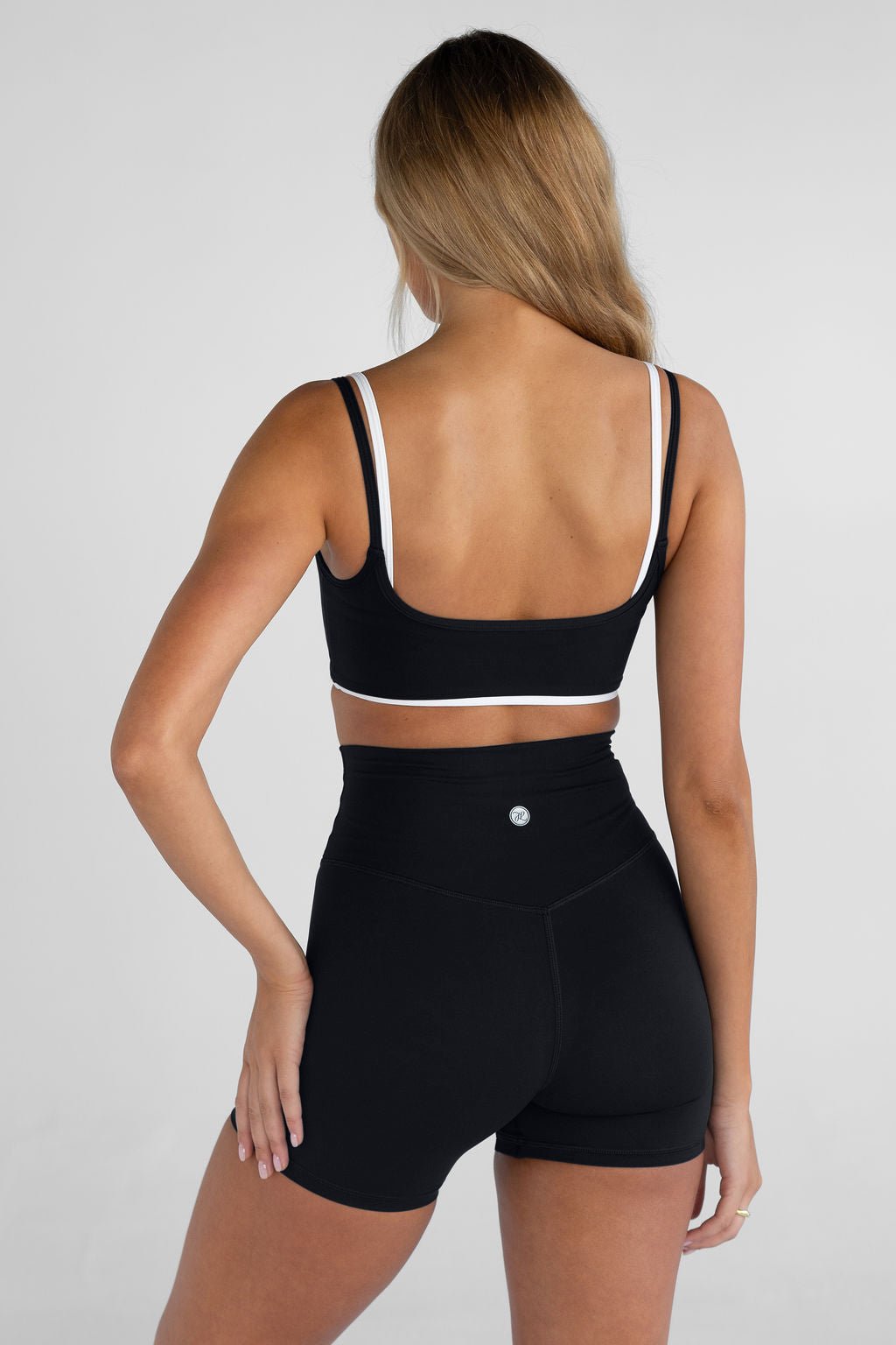 Double Layer Crop - Black - LEELO ACTIVE