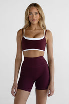 Double Layer Crop - Cherry Cola - LEELO ACTIVE