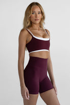 Double Layer Crop - Cherry Cola - LEELO ACTIVE
