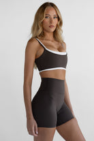 Double Layer Crop - Dark Chocolate - LEELO ACTIVE