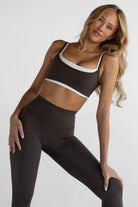 Double Layer Crop - Dark Chocolate - LEELO ACTIVE