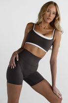 Double Layer Crop - Dark Chocolate - LEELO ACTIVE