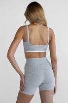 Double Layer Crop - Marl Grey (PRE - ORDER) - LEELO ACTIVE