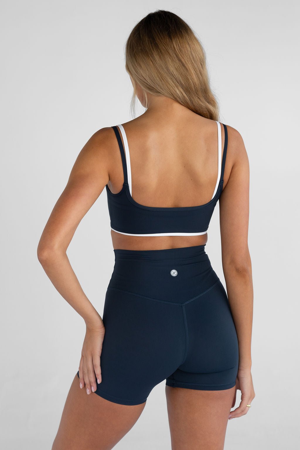 Double Layer Crop - Navy - LEELO ACTIVE