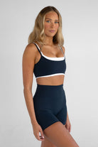 Double Layer Crop - Navy - LEELO ACTIVE