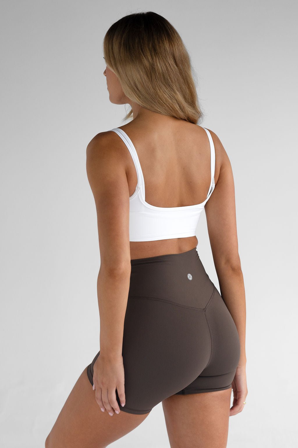Double Layer Crop - White - LEELO ACTIVE
