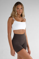 Double Layer Crop - White - LEELO ACTIVE