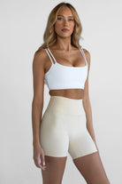 Double Layer Crop - White - LEELO ACTIVE