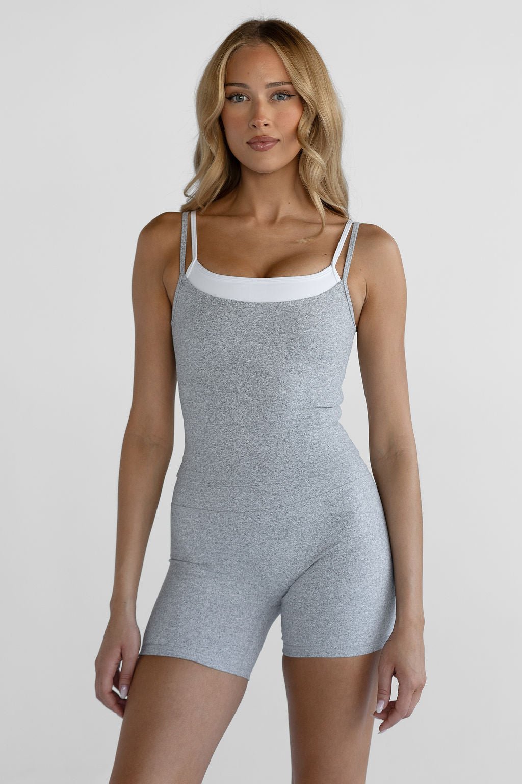 Double Layer Tank - Marl Grey (pre-order) - LEELO ACTIVE