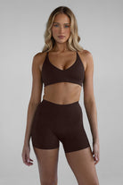 Elevate Bike Shorts - Coffee Bean (pre - order) - LEELO ACTIVE