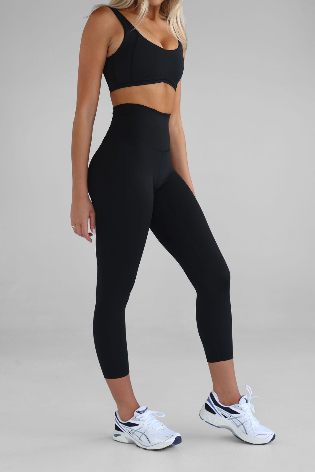 Extra High Waist 7/8 Leggings - Black - LEELO ACTIVE