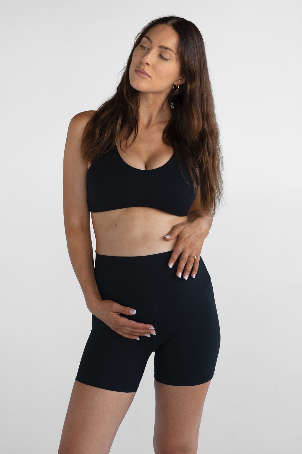 Extra High Waist Bike Shorts - Black - LEELO ACTIVE