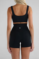 Extra High Waist Bike Shorts - Black - LEELO ACTIVE