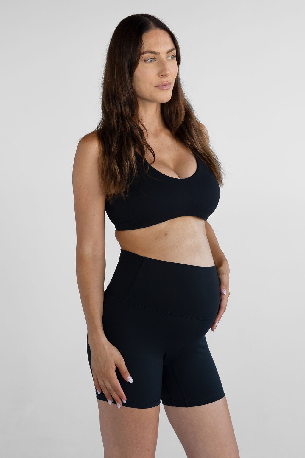 Extra High Waist Bike Shorts - Black - LEELO ACTIVE