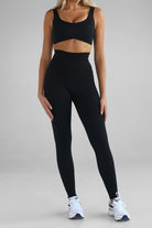 Extra High Waist Full Length Leggings - Black - LEELO ACTIVE