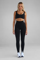 Extra High Waist Full Length Leggings - Black - LEELO ACTIVE