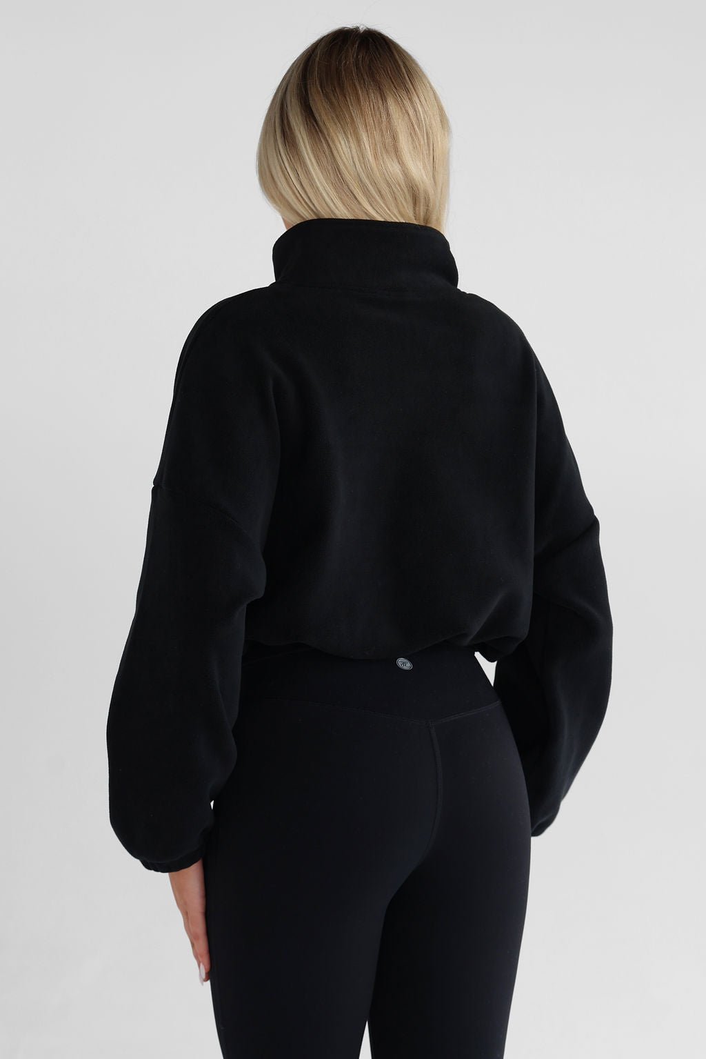 Fleece Zip Jacket - Black - LEELO ACTIVE