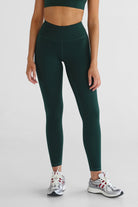 Full Length Leggings - Brooklyn Green - LEELO ACTIVE