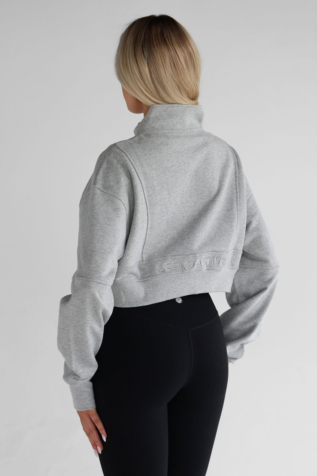 Half Zip Sweater - Heather Grey - LEELO ACTIVE