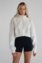 Half Zip Sweater - Oatmeal - LEELO ACTIVE