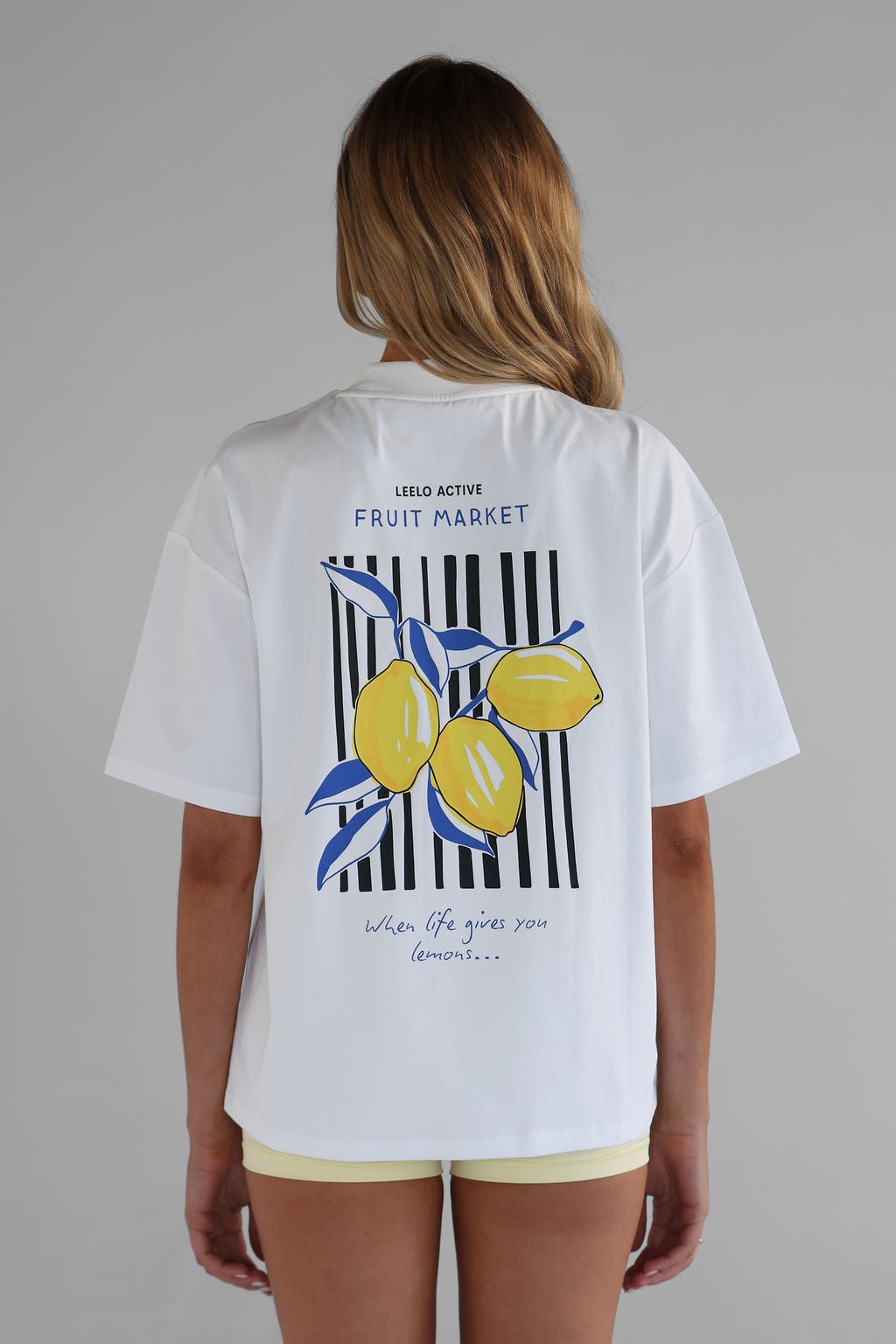 Lemon Fruit Market Tee - White - LEELO ACTIVE