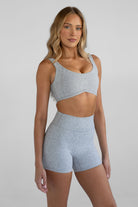 Luxe Signature Crop - Marl Grey - LEELO ACTIVE