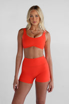 Luxe Signature Crop - Tangelo - LEELO ACTIVE