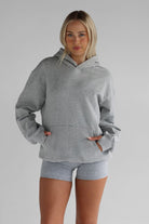 Luxe Signature Hoodie - Heather Grey - LEELO ACTIVE