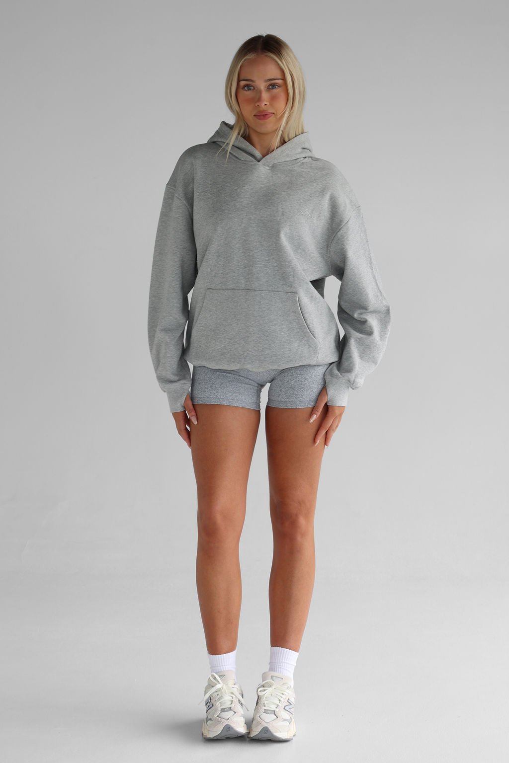 Luxe Signature Hoodie - Heather Grey - LEELO ACTIVE