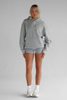 Luxe Signature Hoodie - Heather Grey - LEELO ACTIVE