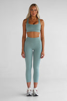 Mint Green 7/8 Leggings - LEELO ACTIVE