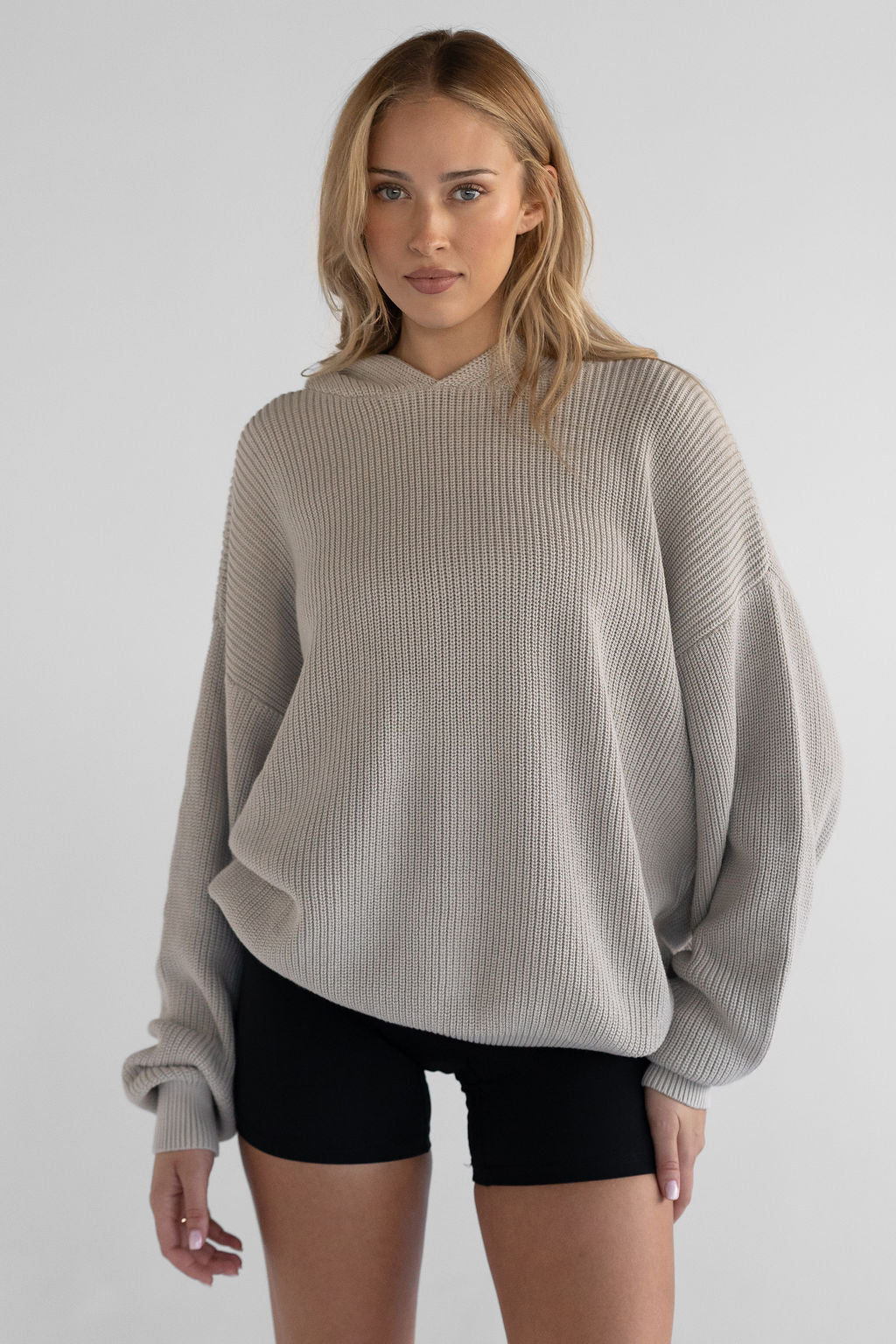 Natural Knit Hoodie - Almond - LEELO ACTIVE