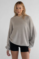Natural Knit Hoodie - Almond - LEELO ACTIVE
