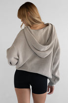 Natural Knit Hoodie - Almond - LEELO ACTIVE