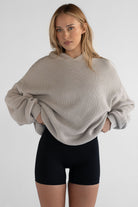 Natural Knit Hoodie - Almond - LEELO ACTIVE