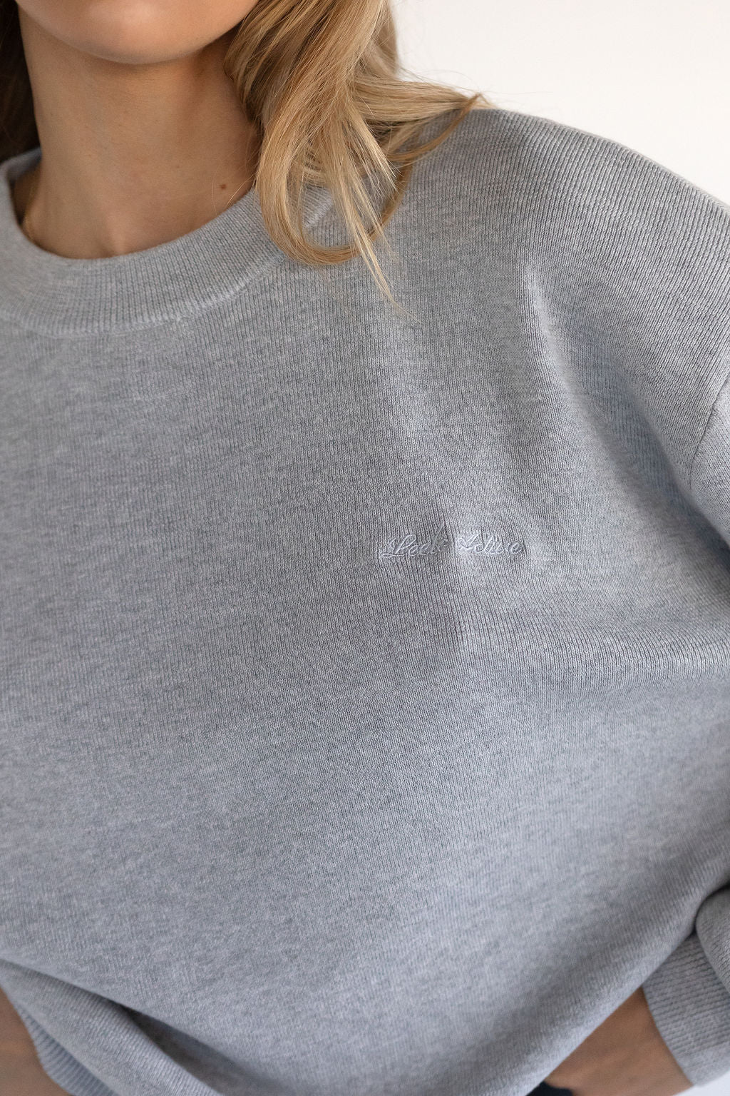 Natural Knit Sweater - Heather Grey - LEELO ACTIVE
