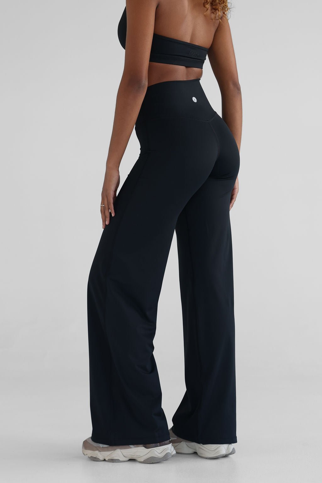 PETITE Sculpt Wide Leg Pants - Black - LEELO ACTIVE