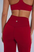PETITE Sculpt Wide Leg Pants - Cherry - LEELO ACTIVE