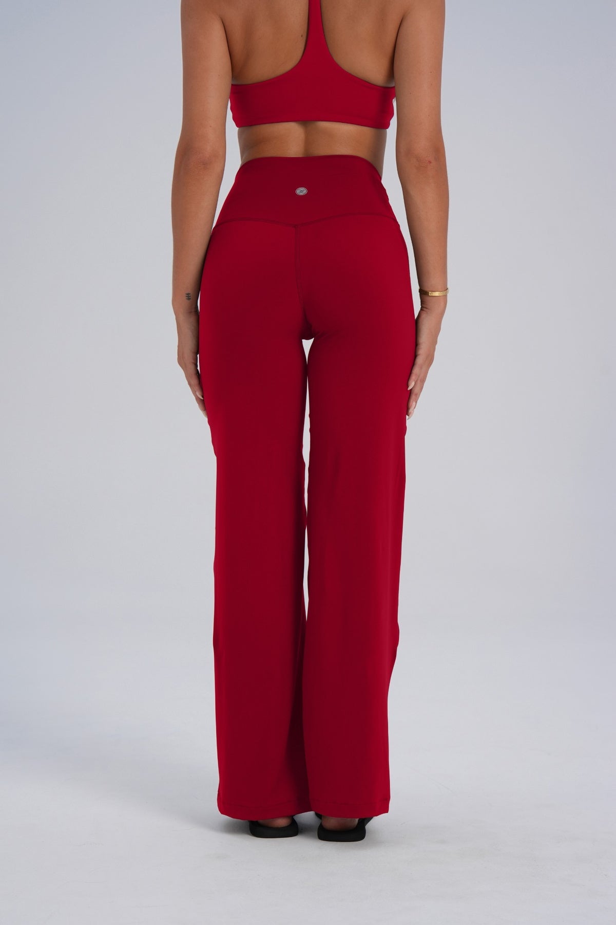 PETITE Sculpt Wide Leg Pants - Cherry - LEELO ACTIVE