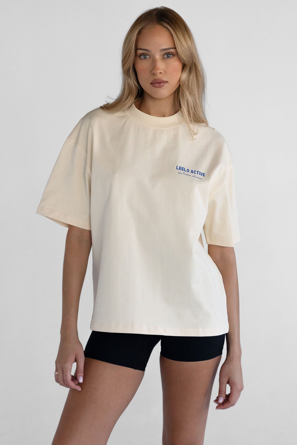 Pilates Collection Boyfriend Tee - French Vanilla - LEELO ACTIVE